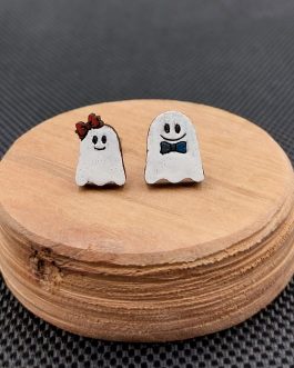 Kolczyki drewniane asymetryczne DUSZKI