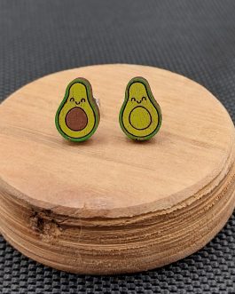Kolczyki drewniane AWOKADO