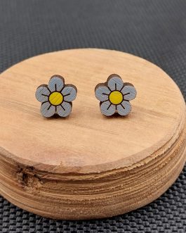 Kolczyki drewniane NIEZAPOMINAJKI