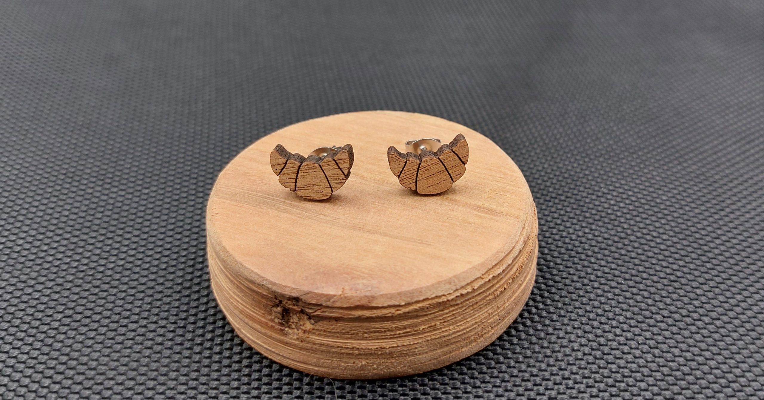 Kolczyki drewniane CROISSANT