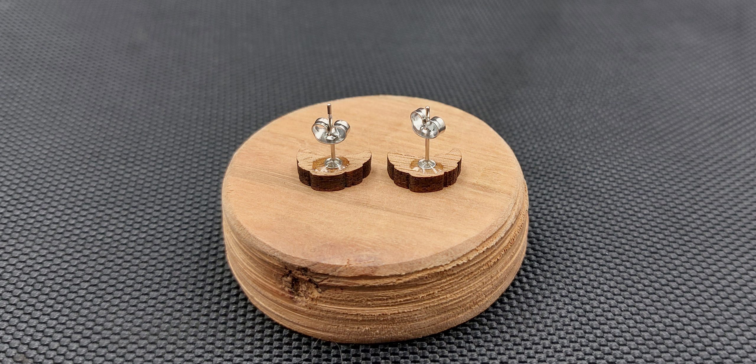 Kolczyki drewniane CROISSANT - obrazek 2