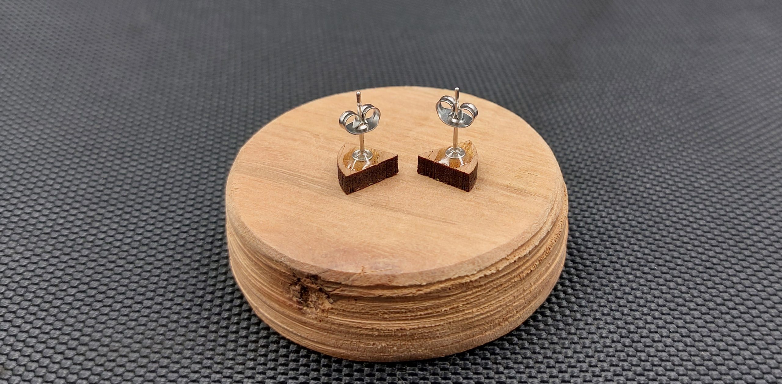 Kolczyki drewniane PIZZA - obrazek 2