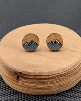 Kolczyki drewniane GÓRY OŚNIEŻONE