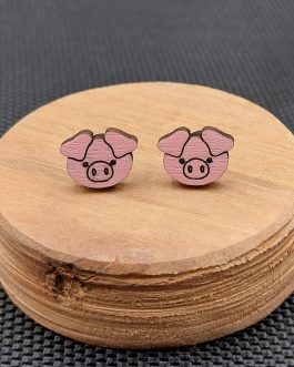 Kolczyki drewniane ŚWINKI