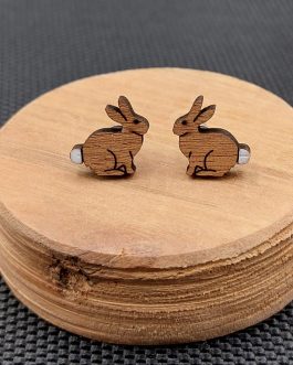 Kolczyki drewniane ZAJĄCE
