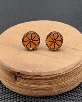 Kolczyki drewniane POMARAŃCZE