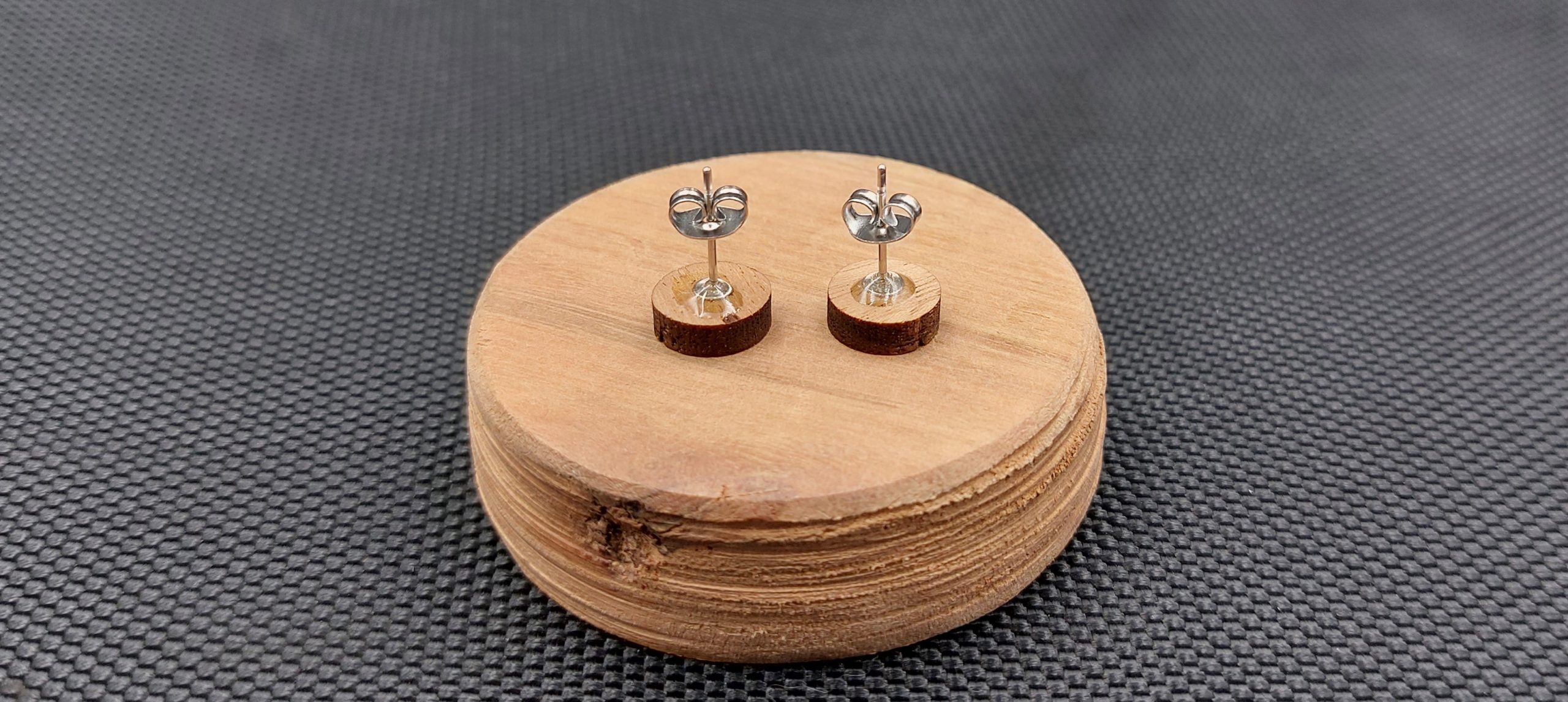 Kolczyki drewniane POMARAŃCZE - obrazek 2