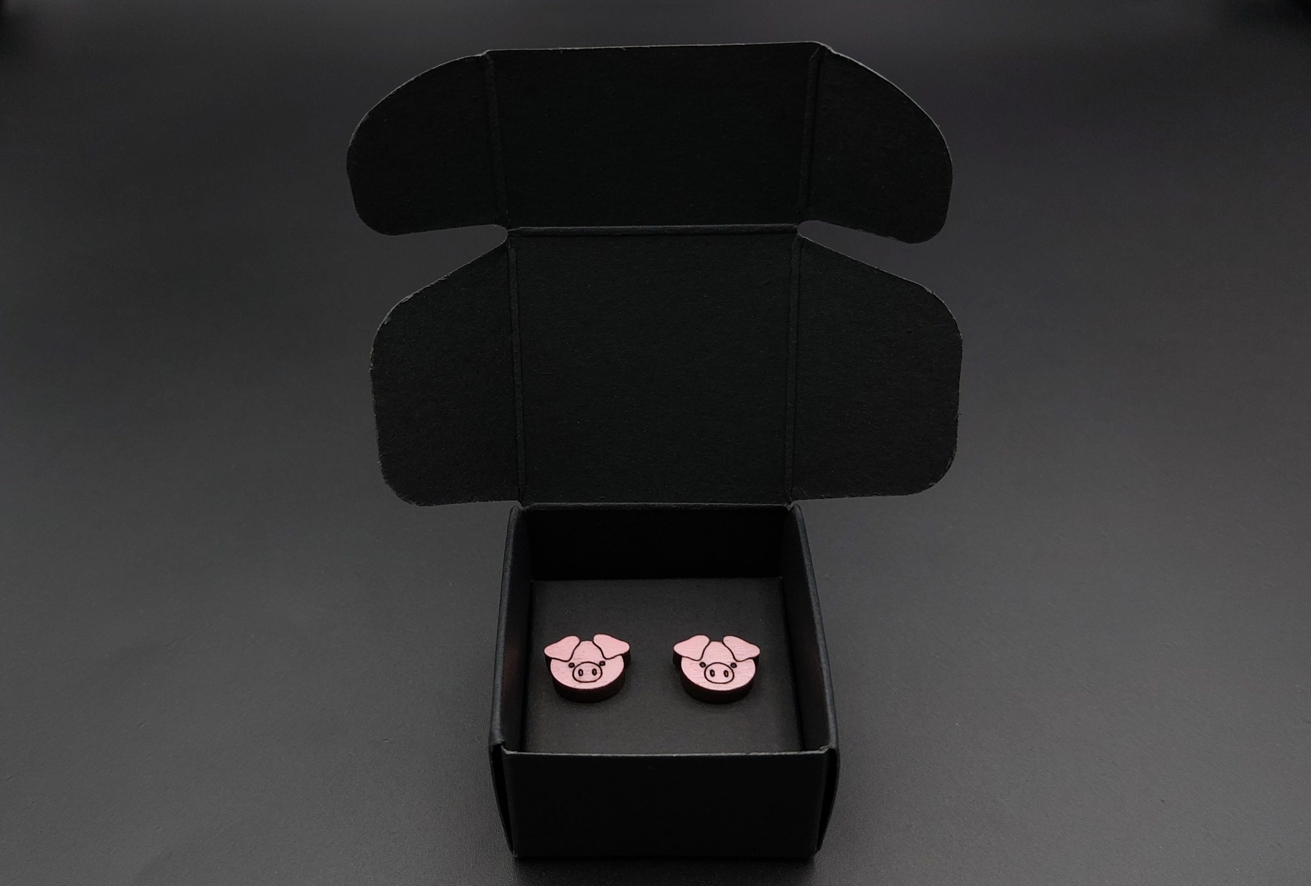 Kolczyki drewniane ŚWINKI - obrazek 3