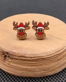 Kolczyki drewniane RENIFERY
