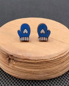 Kolczyki drewniane RĘKAWICZKI