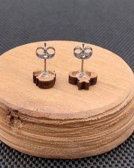 Kolczyki drewniane asymetryczne PSZCZOŁA I UL