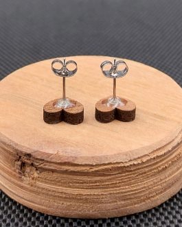 Kolczyki drewniane SERCA BŁĘKITNE