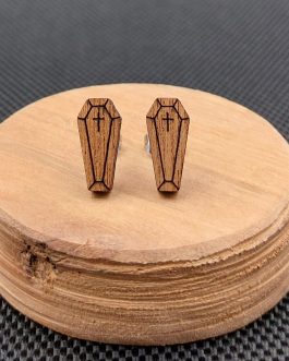 Kolczyki drewniane TRUMNY