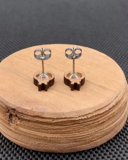 Kolczyki drewniane BIEDRONKI