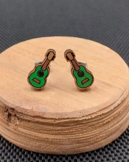 Kolczyki drewniane GITARY