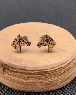 Kolczyki drewniane KONIE NATURALNE