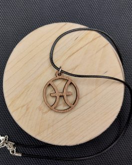 Wisiorek drewniany ZNAK ZODIAKU RYBY