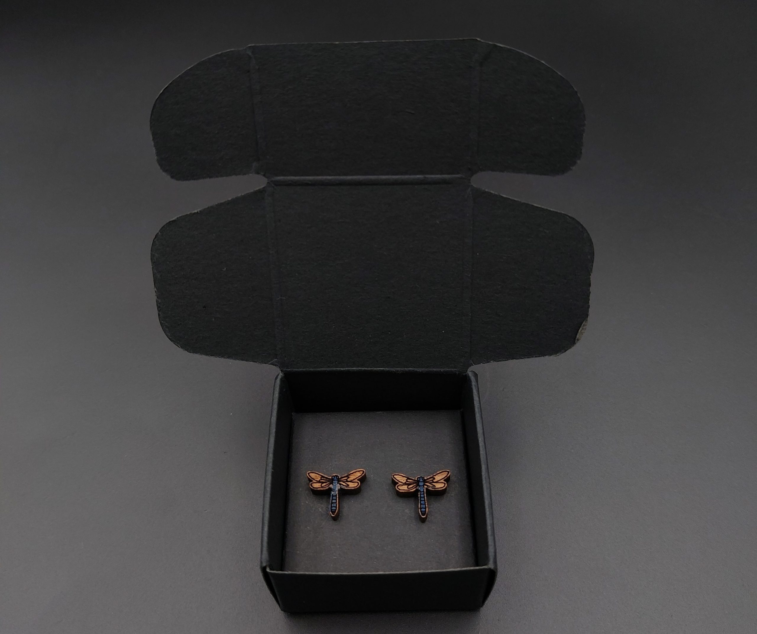 Kolczyki drewniane WAŻKI - obrazek 3