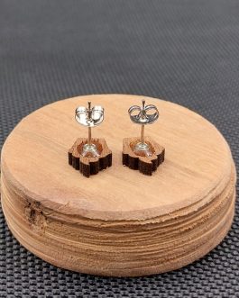 Kolczyki drewniane BABECZKI BIAŁE