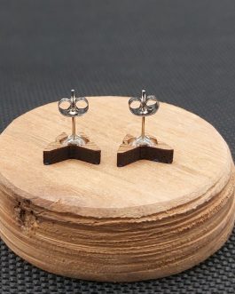 Kolczyki drewniane MOTYLKI NIEBIESKIE