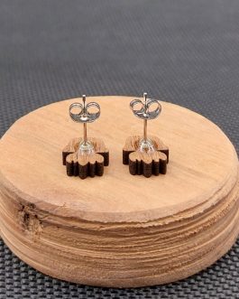 Kolczyki drewniane SUKULENTY