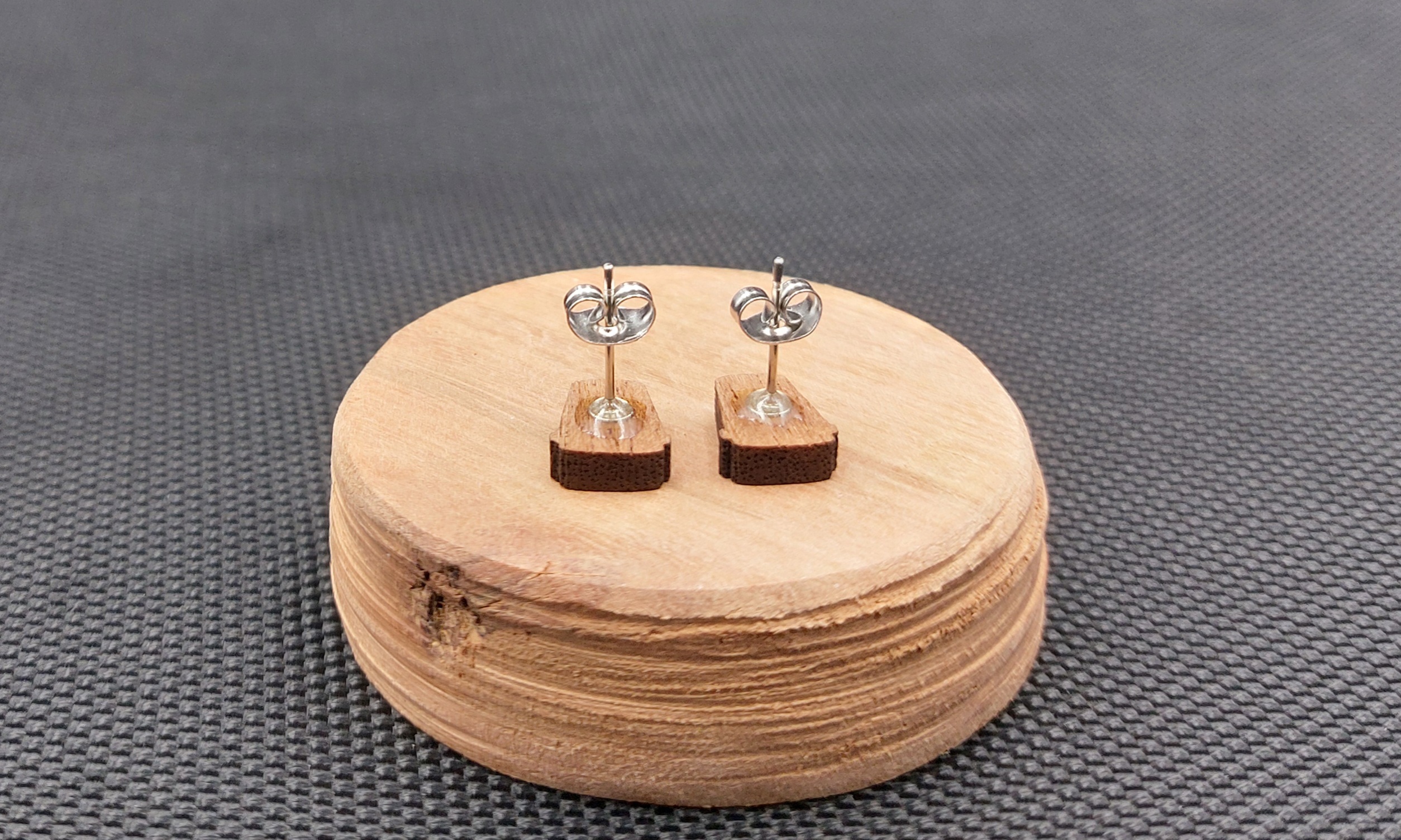 Kolczyki drewniane KAWA - obrazek 2