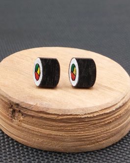 Kolczyki drewniane SUSHI