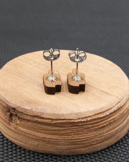 Kolczyki drewniane LODY NA PATYKU