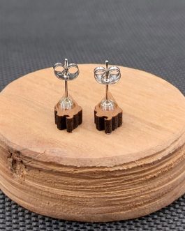 Kolczyki drewniane LODY W ROŻKU