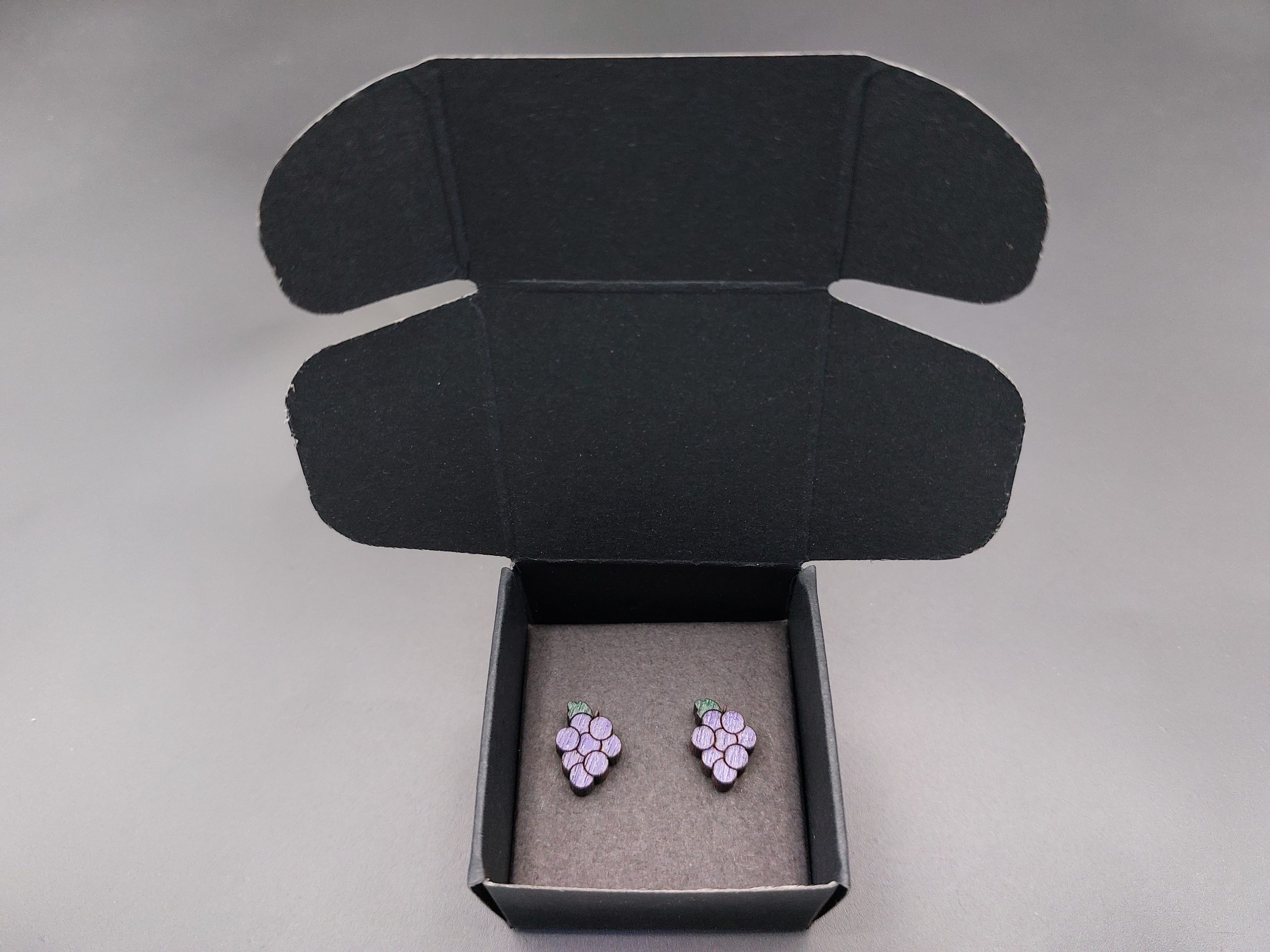 Kolczyki drewniane WINOGRONA - obrazek 3